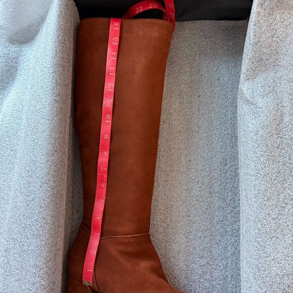 New in Box Aquatalia DEANA Dress Suede Knee High Boots In Ginger Size 8M - Picture 8 of 8